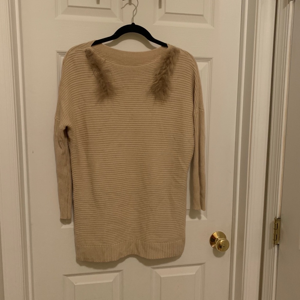 sweater with real fur